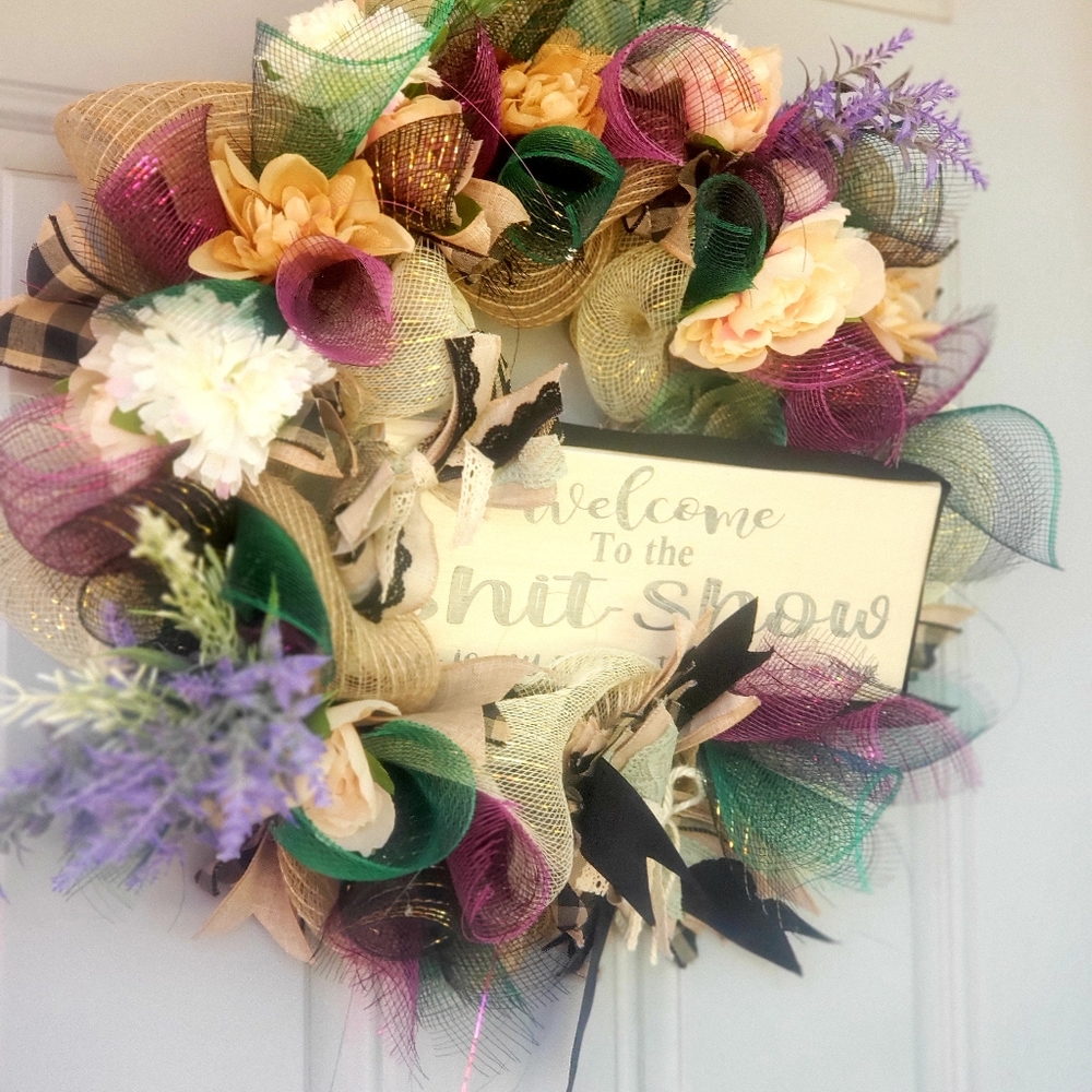 Funny front door Wreath